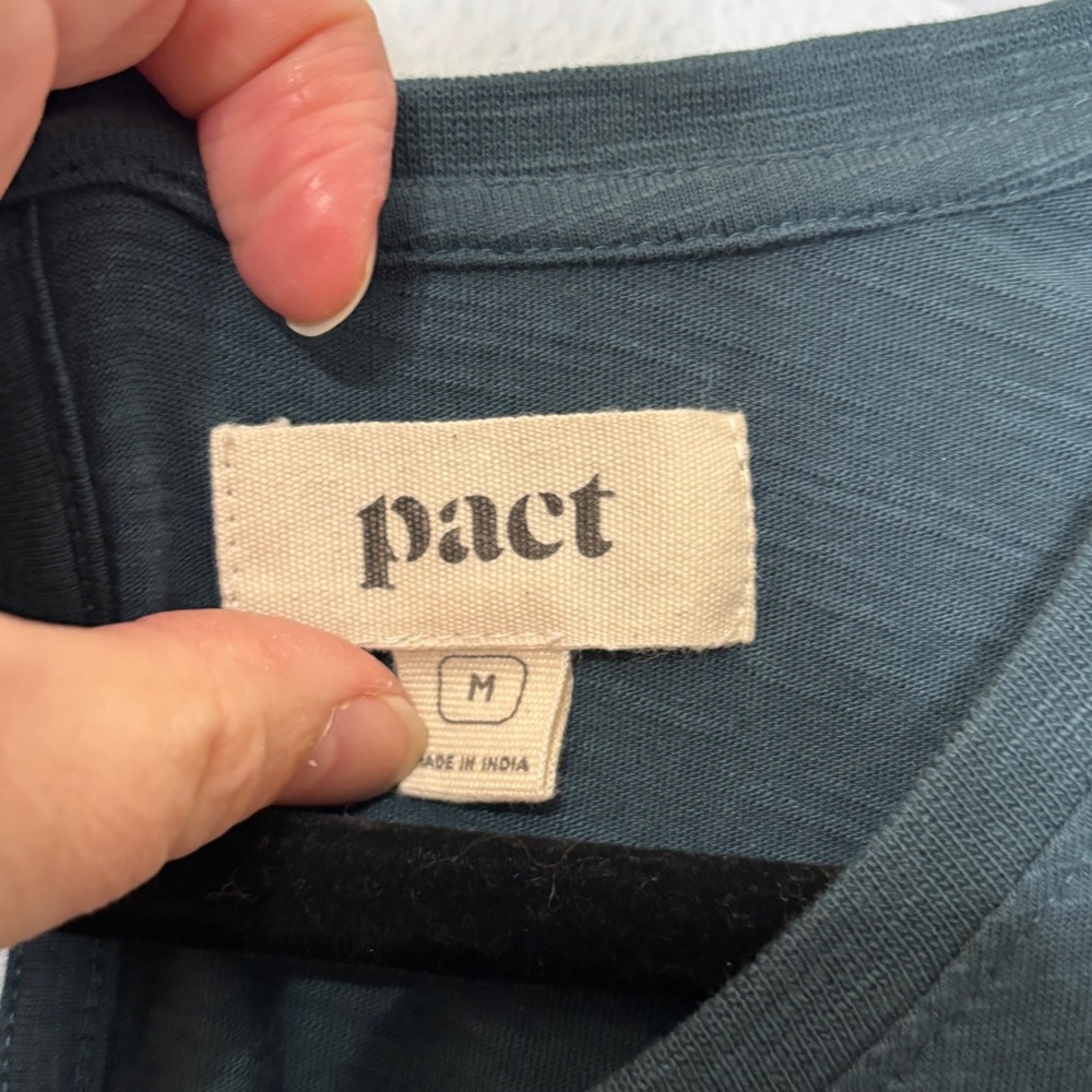 Pact The House Organic Cotton Slub Jumpsuit Dark Teal M - Picture 7 of 8